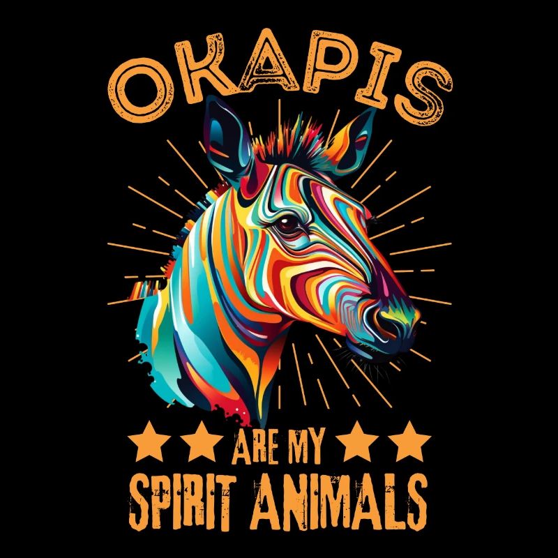 Buntes Okapi Farbkleckse Farbspritzer