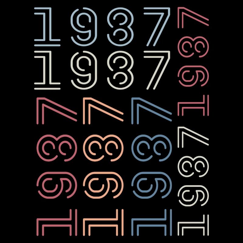Born In 1987 Birthday Gift 1987 Retro 1987