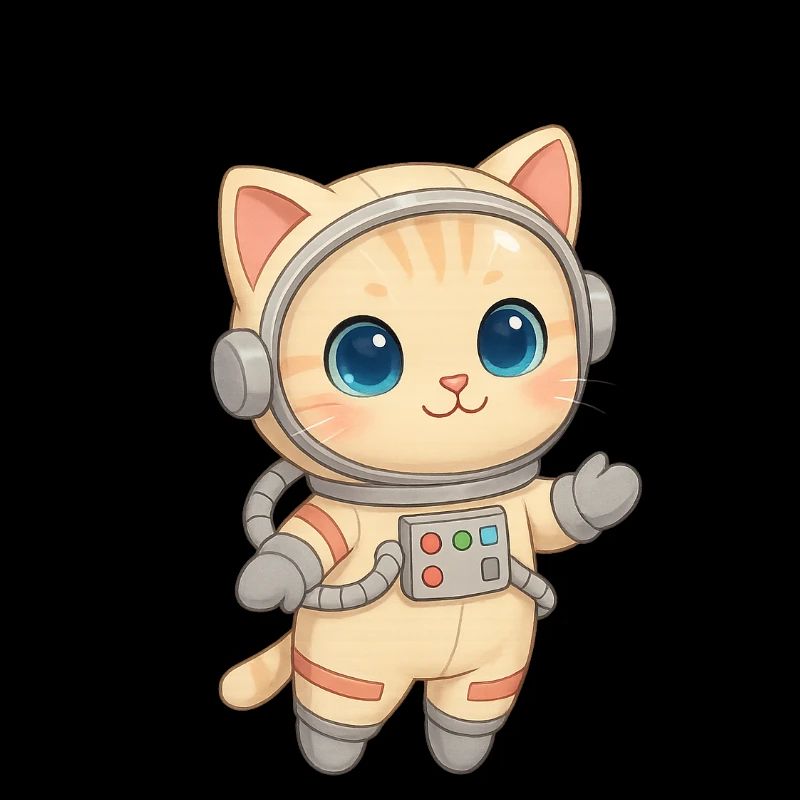 Chat aventurier de l’espace