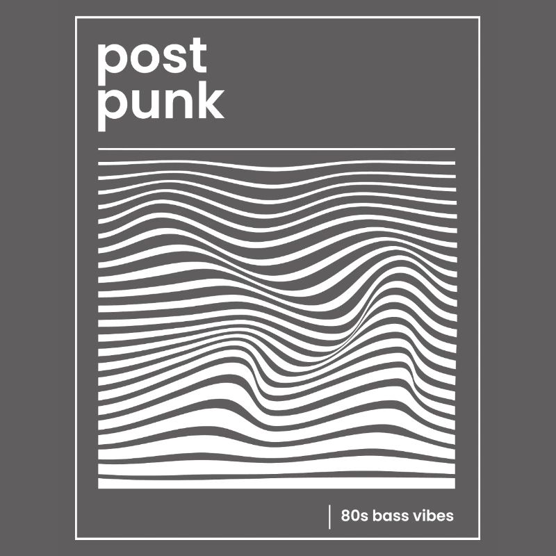 Post Punk Wave Pattern Poster