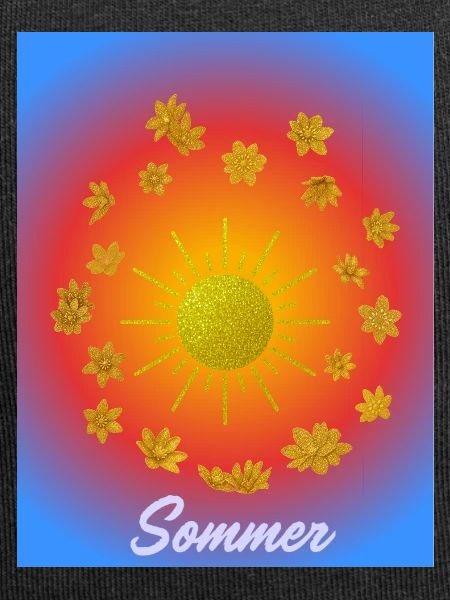 Sommer Sonne Glitzerblumen Muster