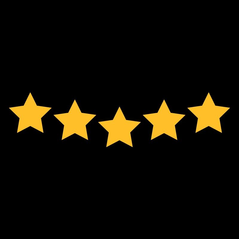 5 Sterne, gebogen. Five Stars. 2c