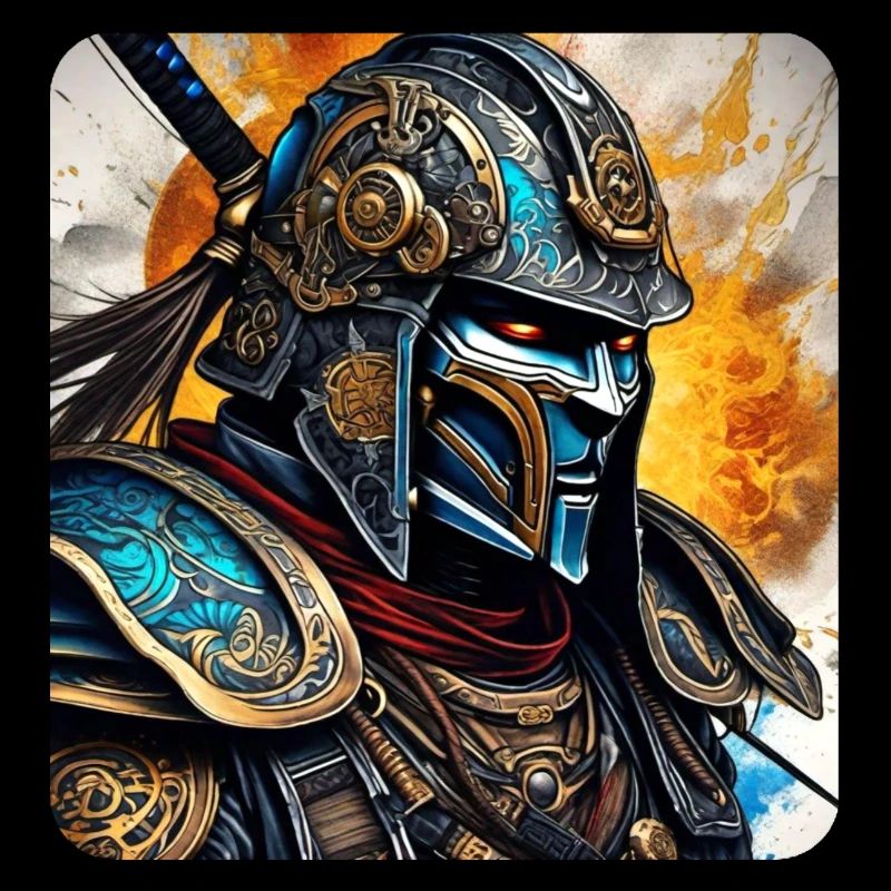 Stolzer Cyborg Samurai Japan Asia Ninja