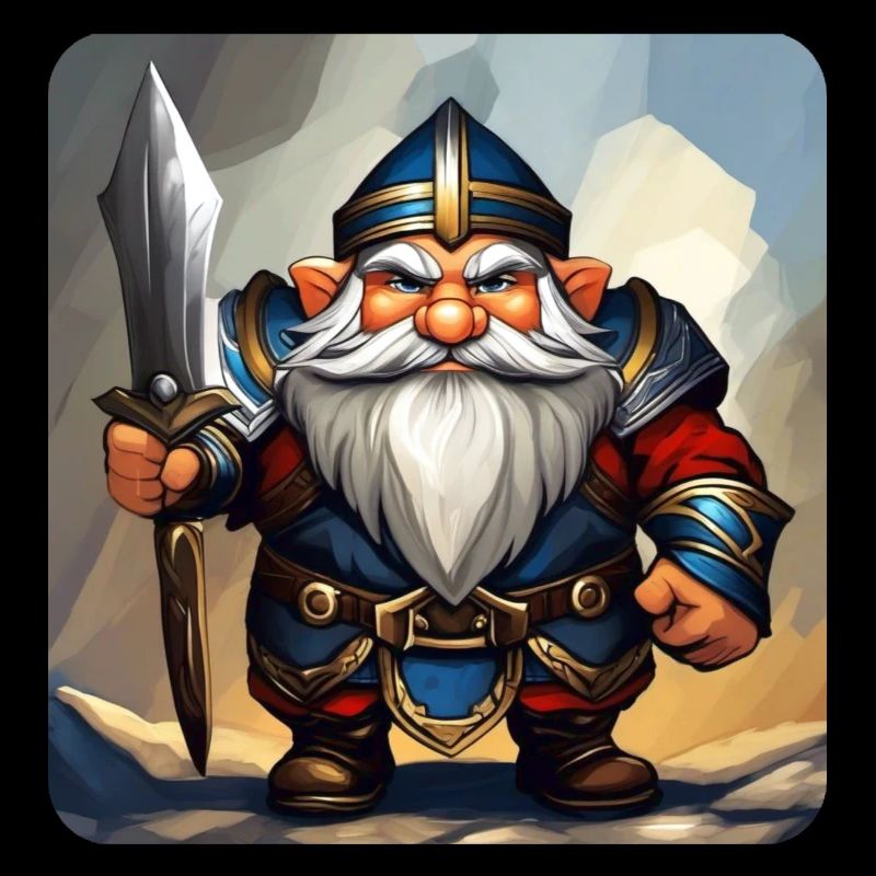 Little Grumpy Dwarf Warrior Leprechaun Gnome
