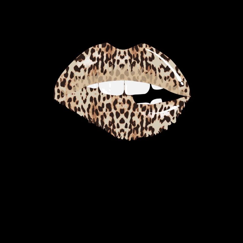 Conception de guépard léopard de mode sexy avec des lèvres de la bouche