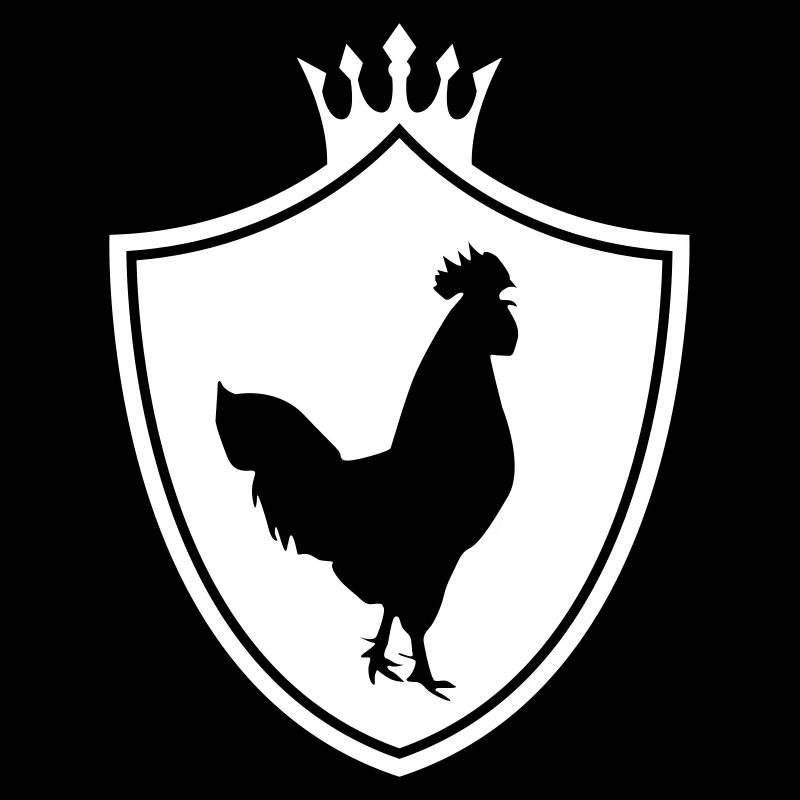 hahn silhouette wappen krone