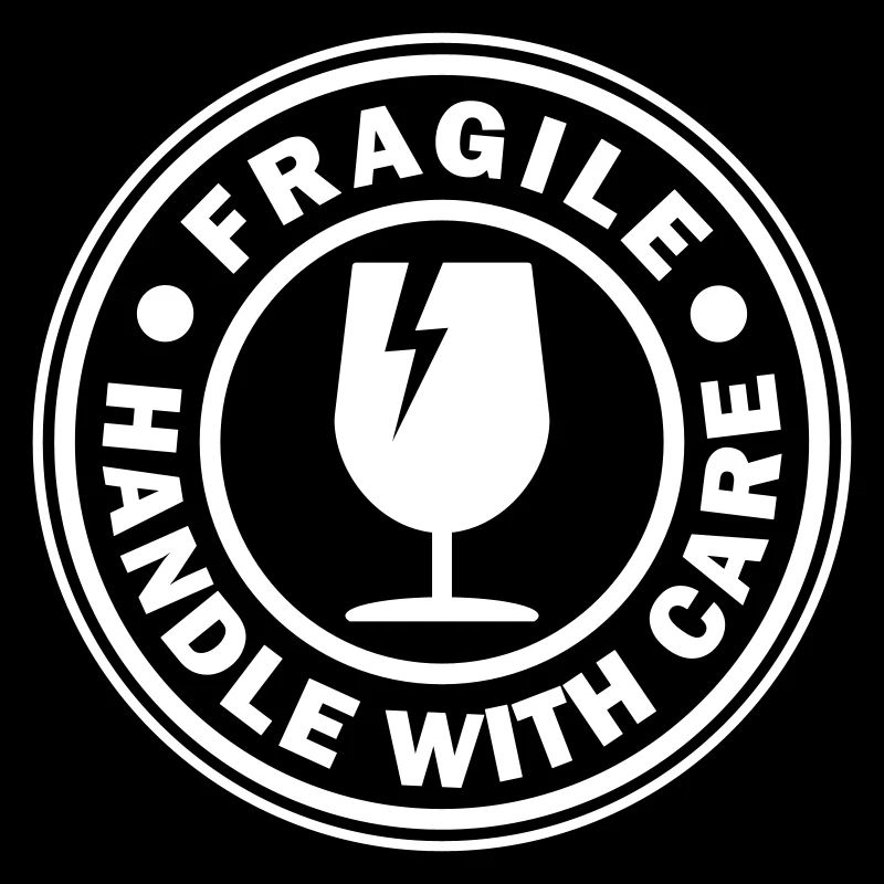 Zerbrechlicher runder Kreisstempelgriff mit Sorgfalt