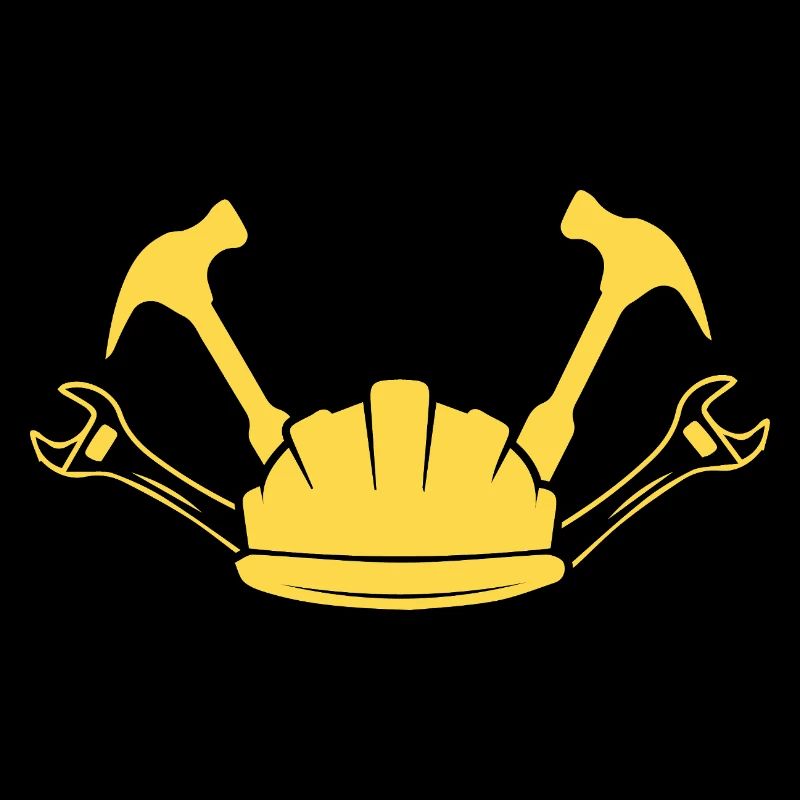 Construction Site Construction Worker Craft Helmet Silhouette