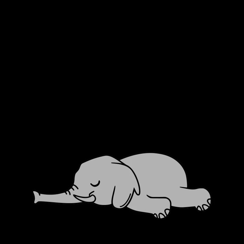 Hilfe Help me Später Schlafen Elefant müde