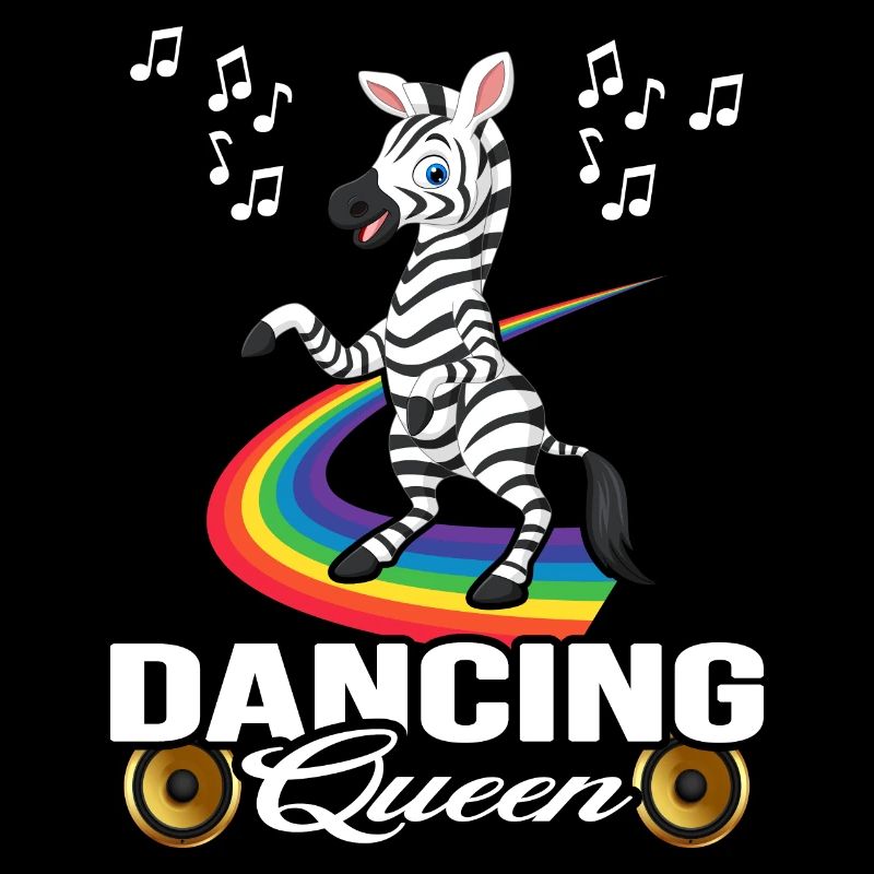 Zebra Tänzer tanzt im Regenbogen "dancing "
