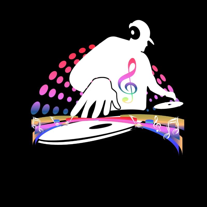 DJ record player music notes House Techno DNB