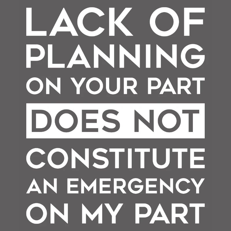 Manque de planification