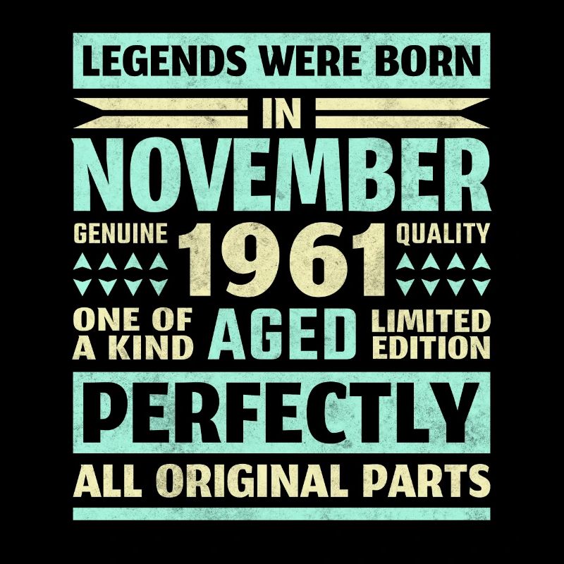 60th birthday gift November 1961 60 years