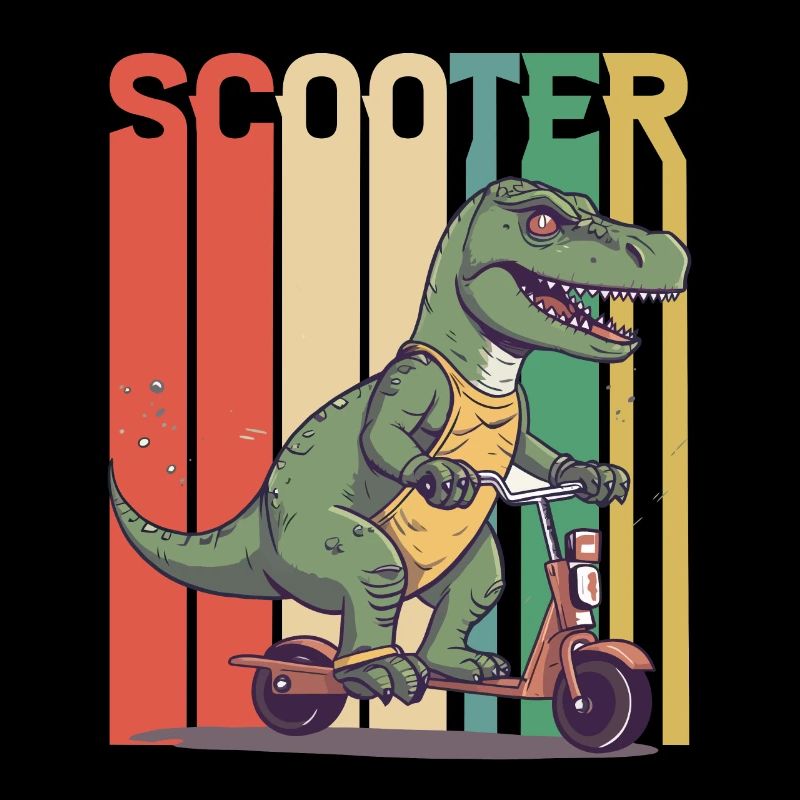Scootering T Rex