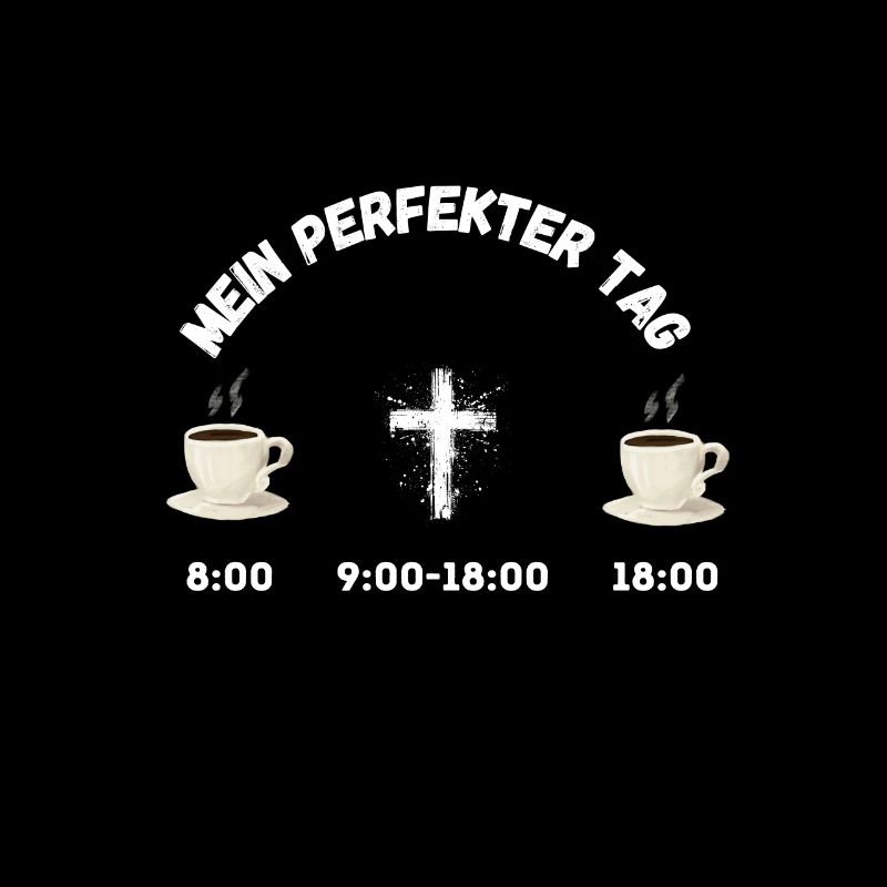 Mein Perfekter Tag: Christlich, Kreuz, Kaffee