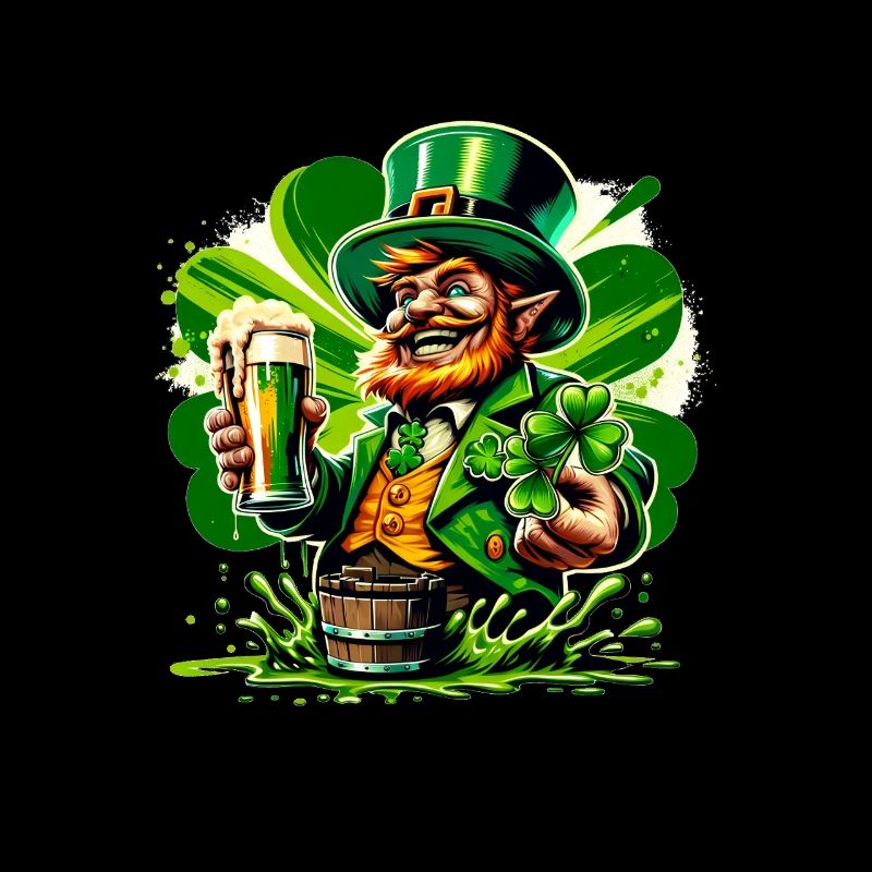 Happy St. Patrick's Day Design Kobold mit Hut