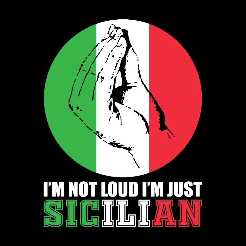 Drapeau de geste de main Italie Sicile