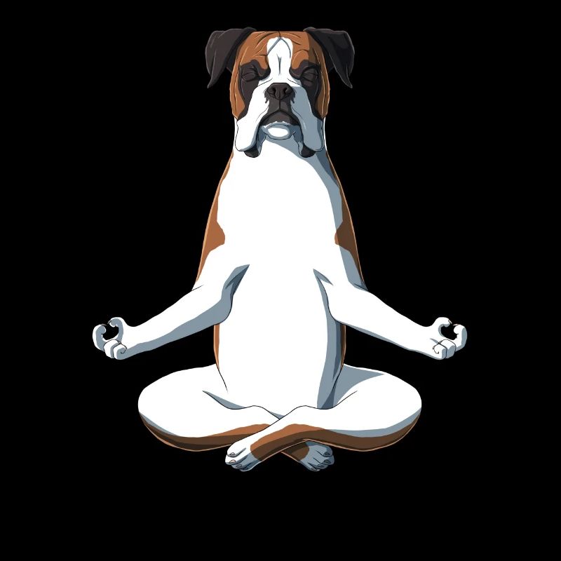 Yoga Boxer Dog