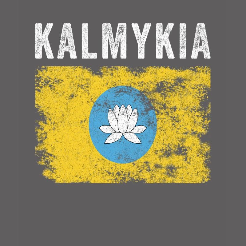 Drapeau Kalmoukie en détresse - Drapeau Kalmouk