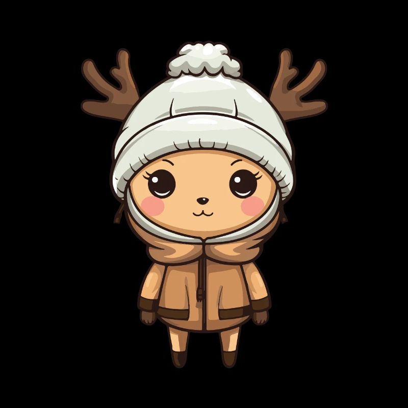 Bande dessinée d’hiver cerf