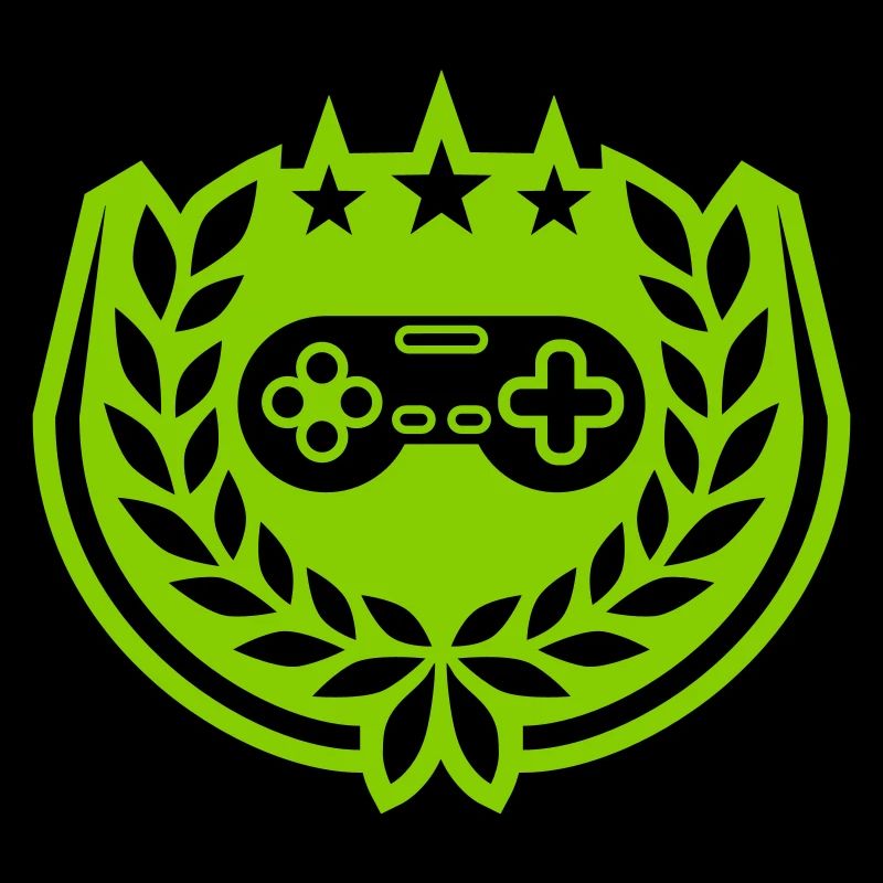 Retro Controller Sterne Lorbeerkranz
