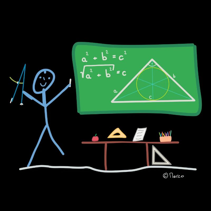 Stickman scolaire, tâche de géométrie math