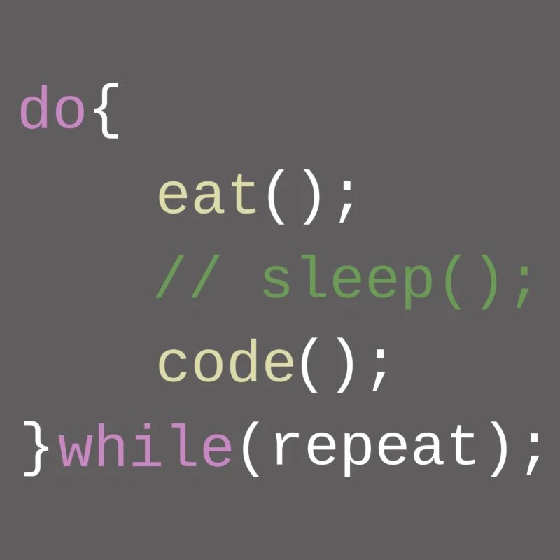 Eat Sleep Code Repeat - Code Design