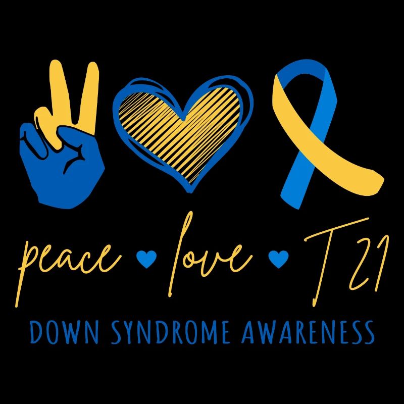 Peace Love T21 - Down-Syndrom Bewusstsein II
