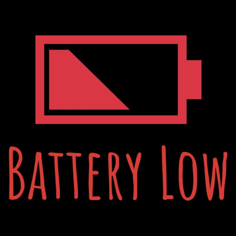 Battery Low Icon and Text