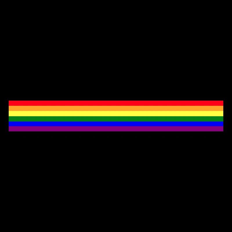 Rainbow flag as a stripe