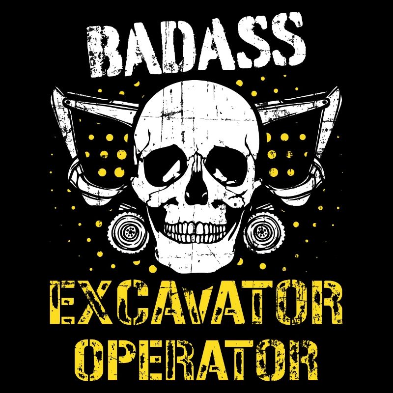Construction worker skull excavator