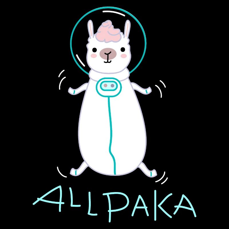 Lama als Astronaut
