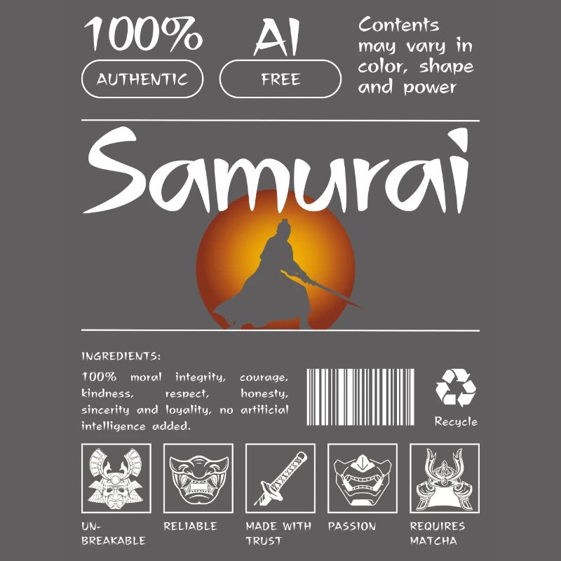 Samouraï devant le coucher du soleil