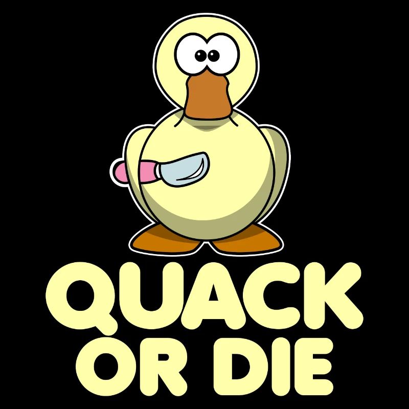 Quack Or Die Duck Knife Sarcastic