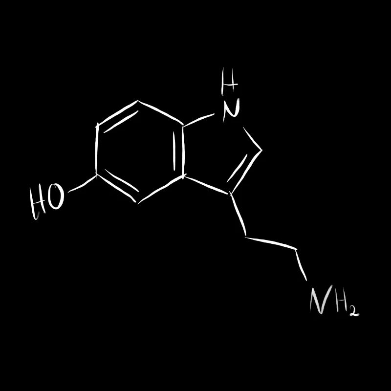 Sérotonine, chimie, formule structurelle