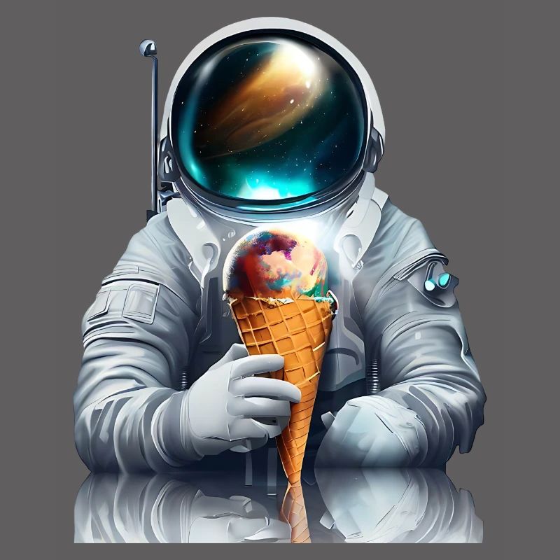 Waffel Eis Astronaut