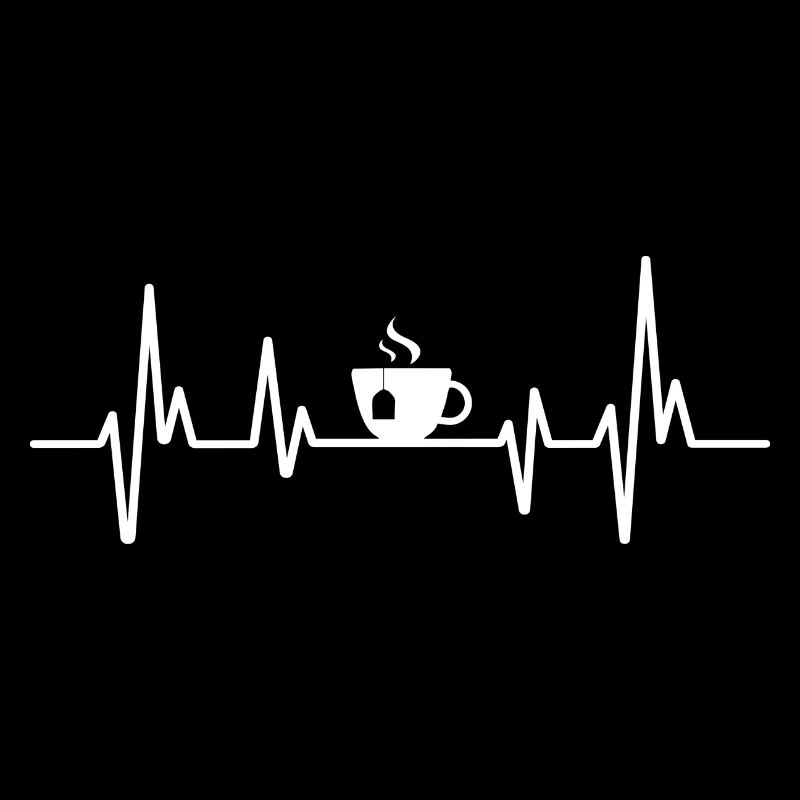 Ecg Heartbeat Graphic Tea Drinking Tea Lover Tea B