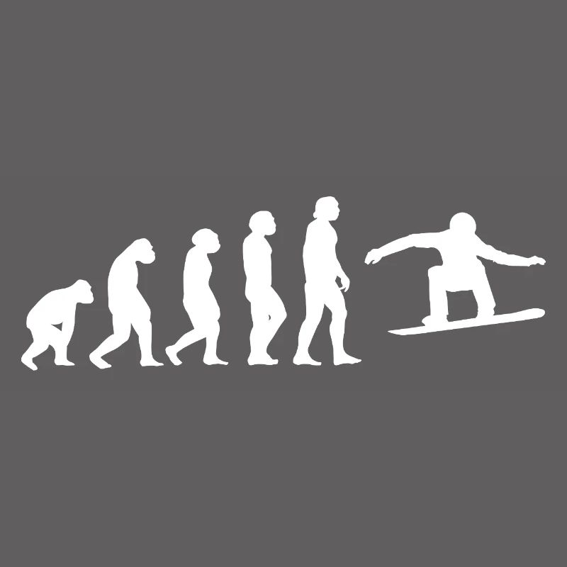 Snowboarder Evolution Silhouette Minimaliste