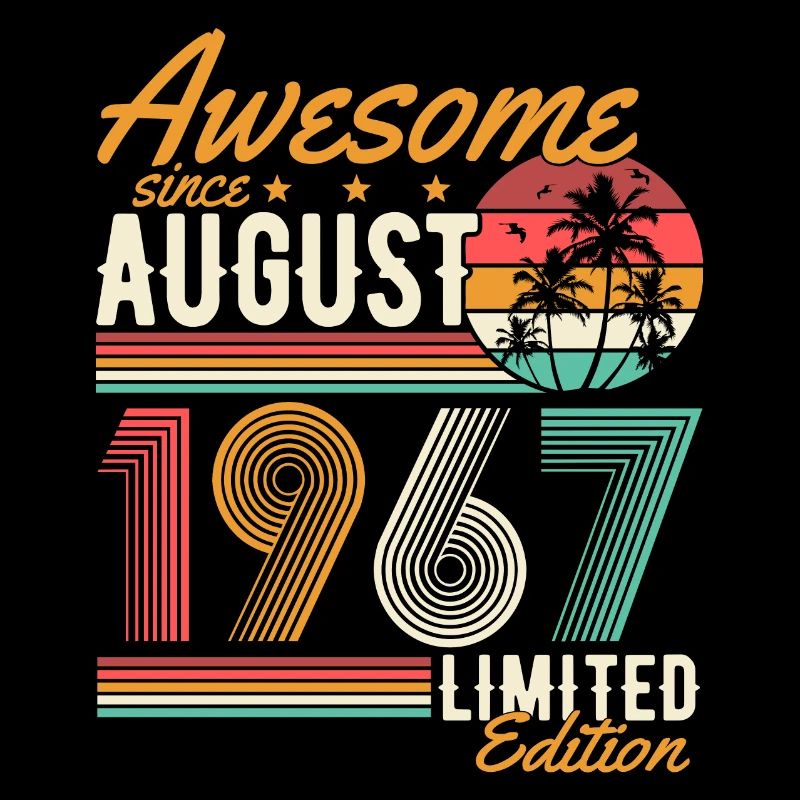 Août 1967 Naissance Anniversaire Rétro