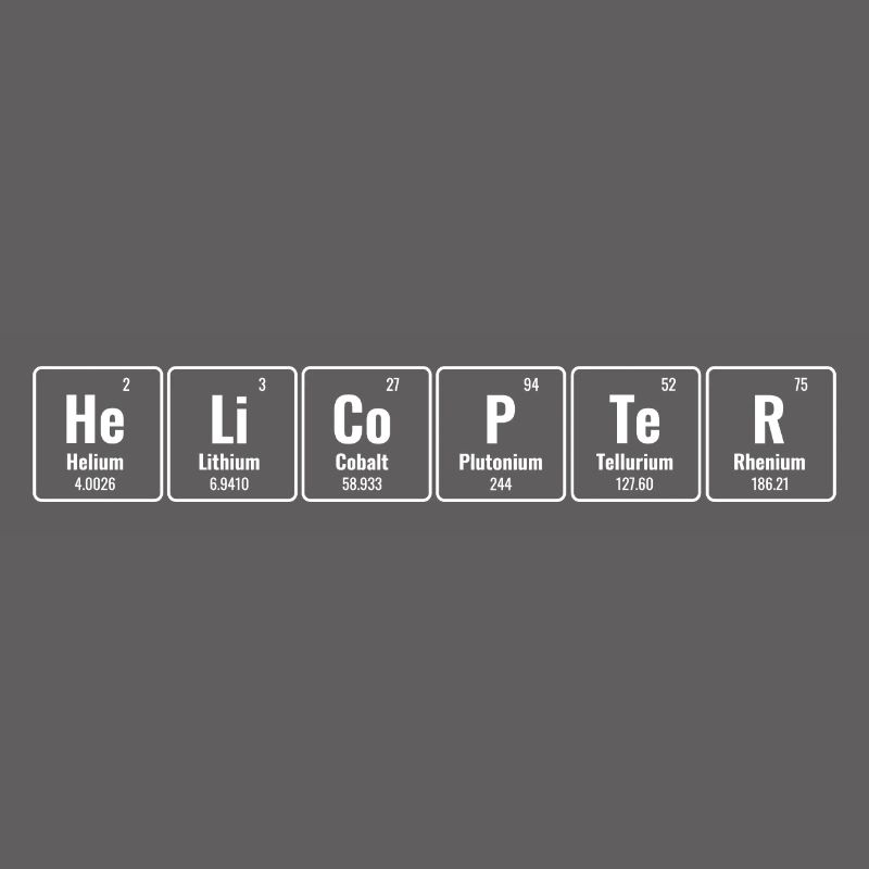 Periodisches System der Elemente Hubschrauberpilot Chop