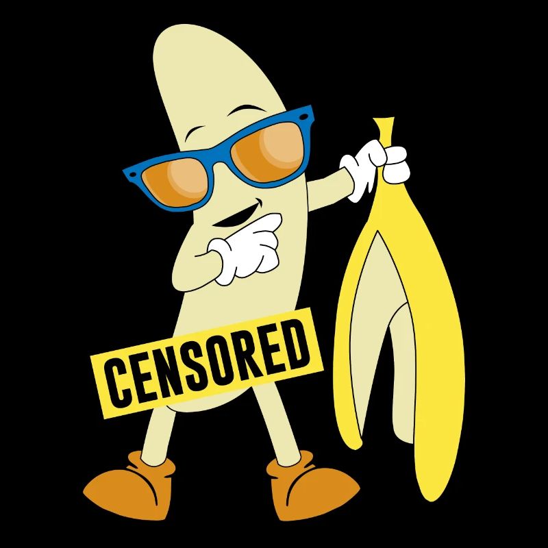 Zensierte nackte Banane