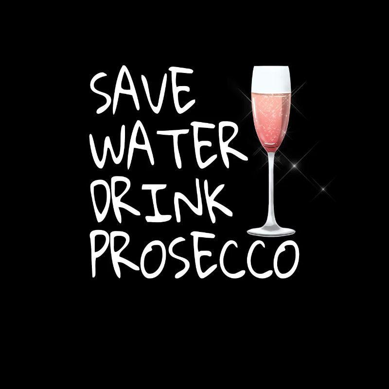 Save Water Drink Prosecco Wein Alkohol
