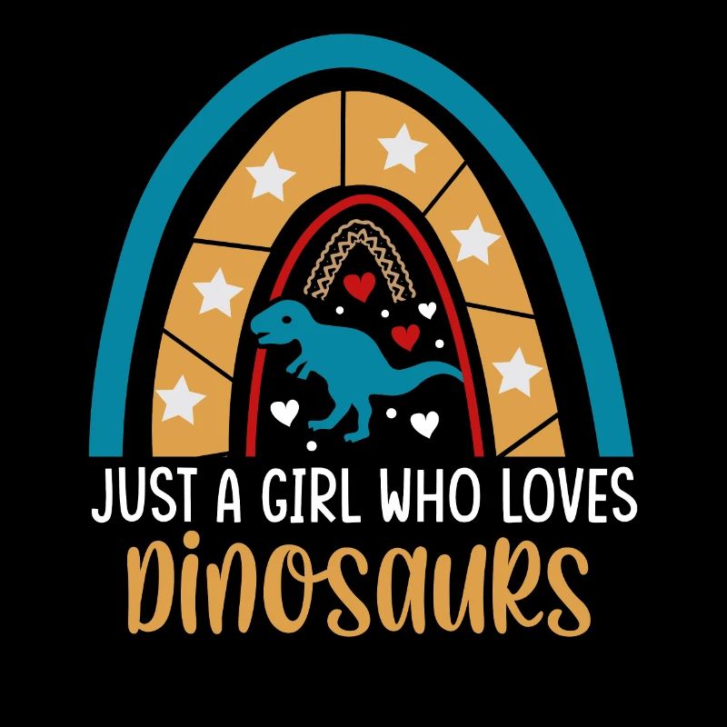Nur Ein Mädchen, Das Dinosaurier-design Für Dino