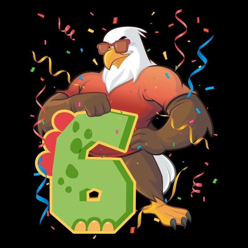 Bald eagle design for sixth birthday
