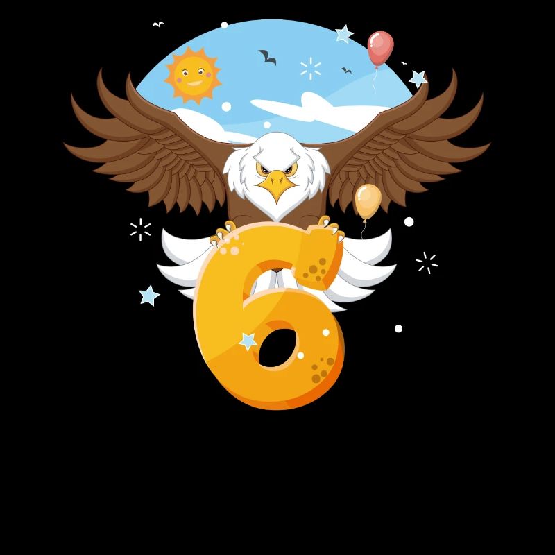 Bald eagle design for sixth birthday