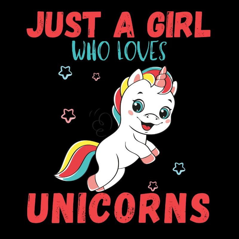 Nur Ein Mädchen, Das Einhörner Liebt.