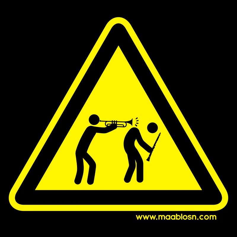 Gefahrenschild Trompete