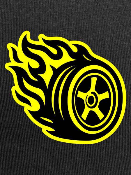 Tire Flame Car