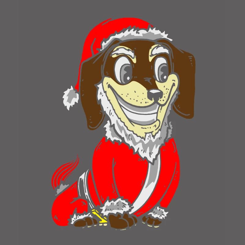 Dackel Weihnachtskostüm Welpengeschenk