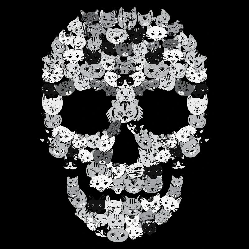 Totenkopf Katzen | Kätzchen Katze Kopf Geschenk